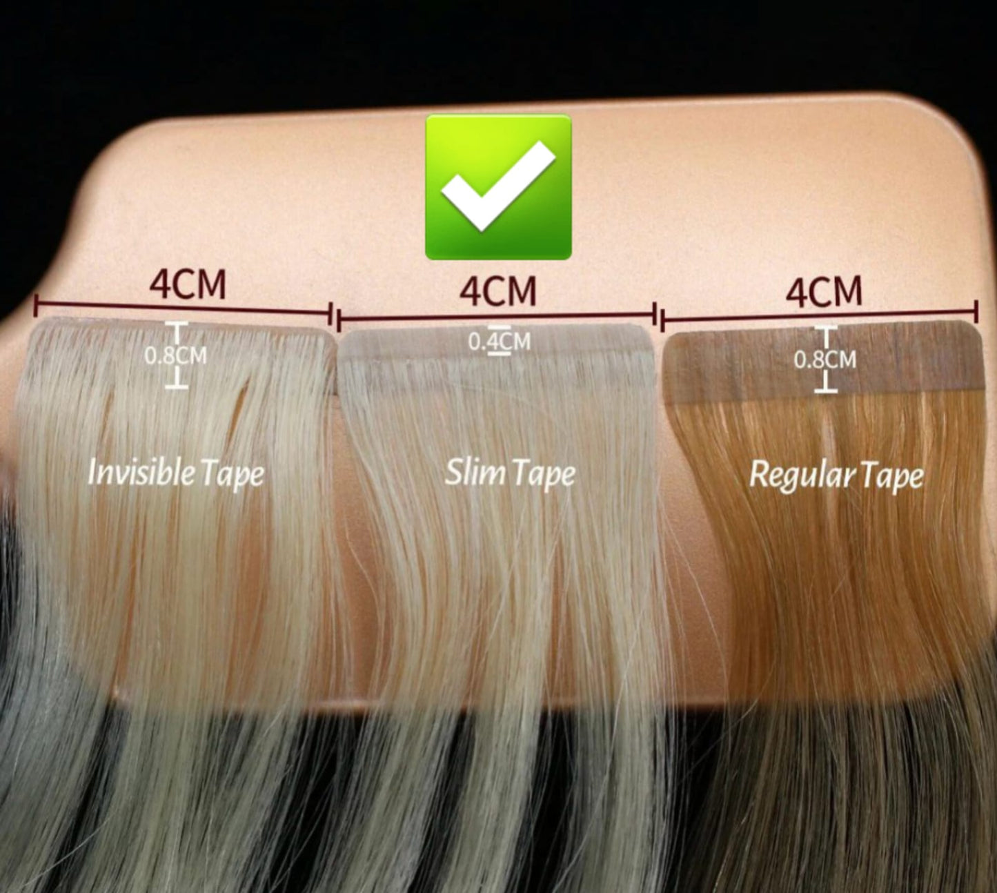 Seamless Tape in 20pcs (50g - 23 Length) Wavy